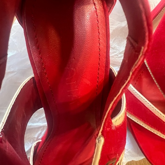 Red Liliana faux suede heels New Without Box - Picture 6 of 8